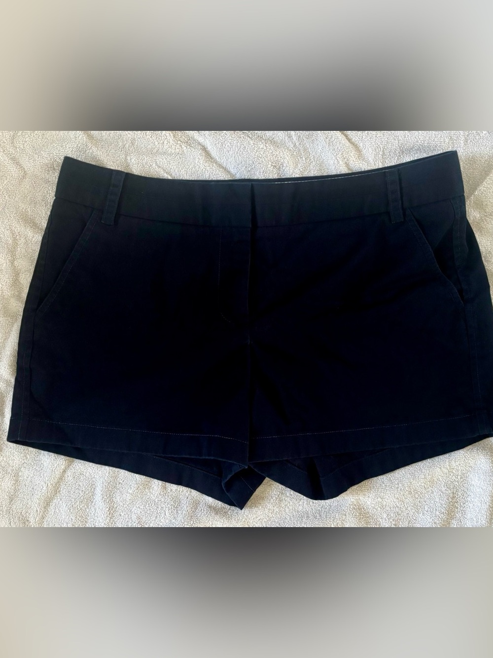 J. Crew navy women’s chino Classic Tailored Summer Shorts size 12